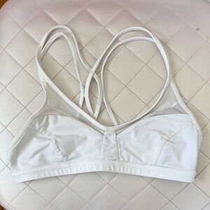 Lululemon Women's White Strappy Sports Bra